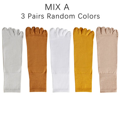 Mens Split Toe Cotton Crew Socks Moisture Wicking Freshness