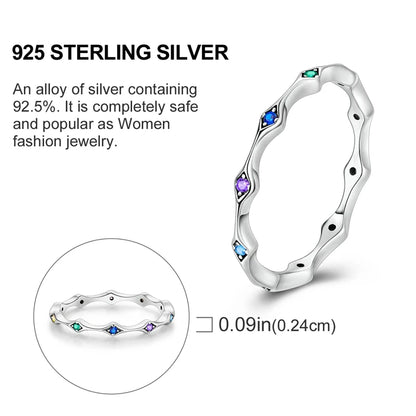Blue Zircon Evil Eye Palm Star Moon Ring in 925 Sterling Silver for Women Wedding Jewelry Gifts LKTR171