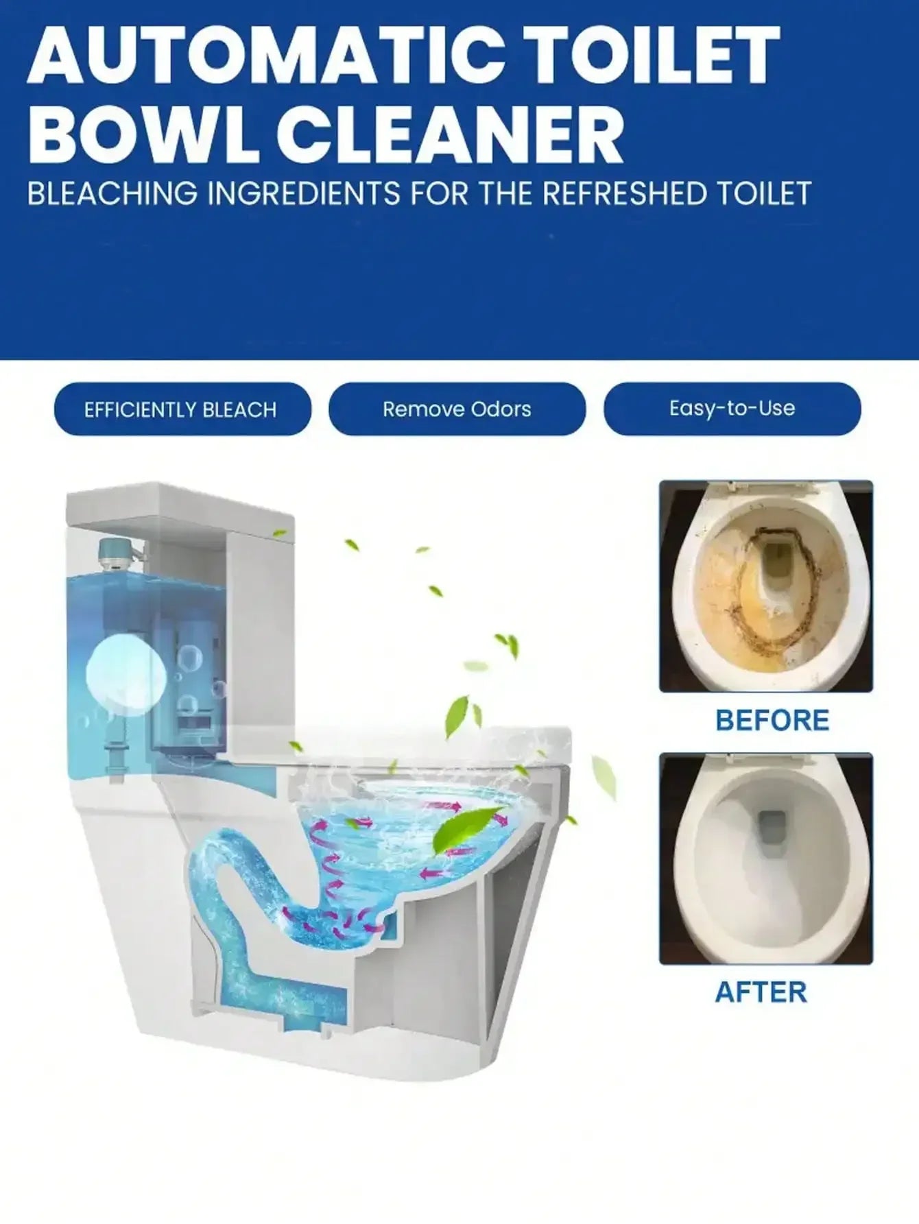 12PS Toilet Cleaner Powerful Water Scum Remover Tablet