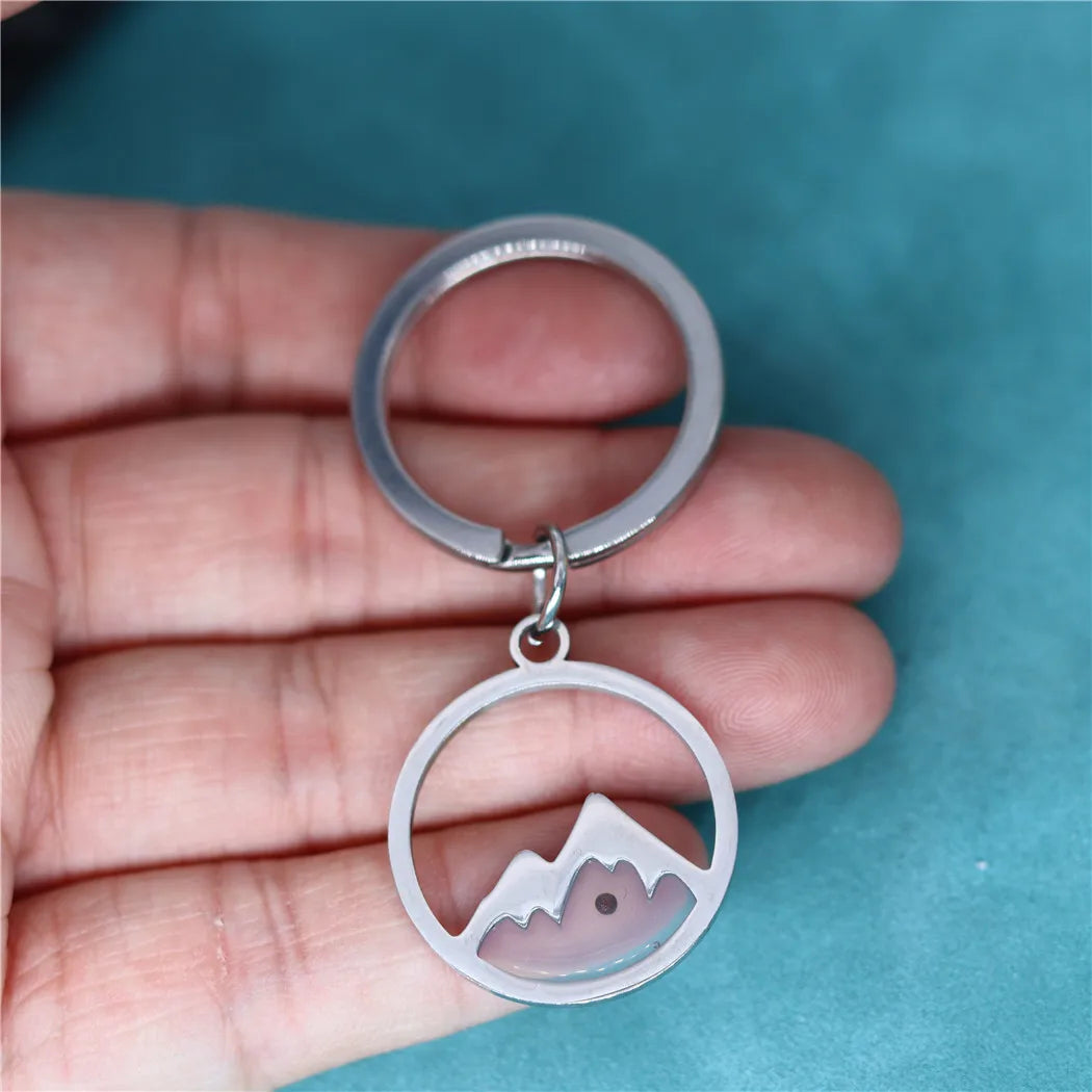 Nedar Mustard Seed Pendant Keyring for Women with Christian Dandelion Seeds Keychain