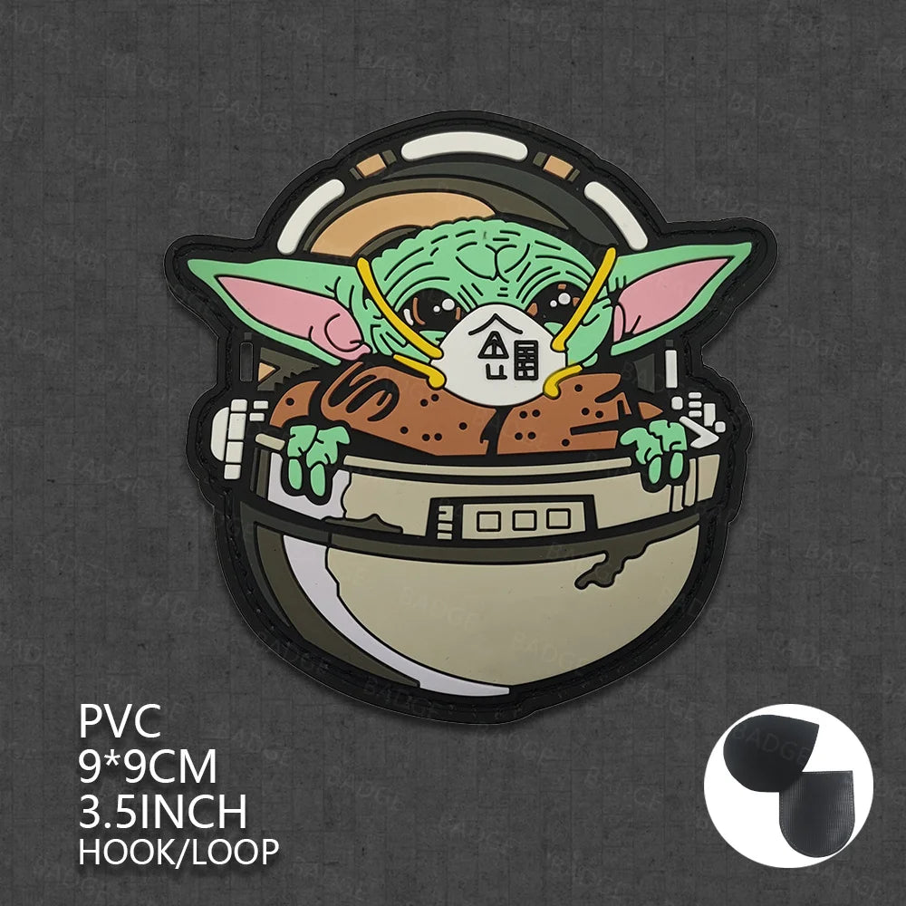 Cute Baby PVC 3D Rubber Night Vision Device Patches Badge 01 pvc