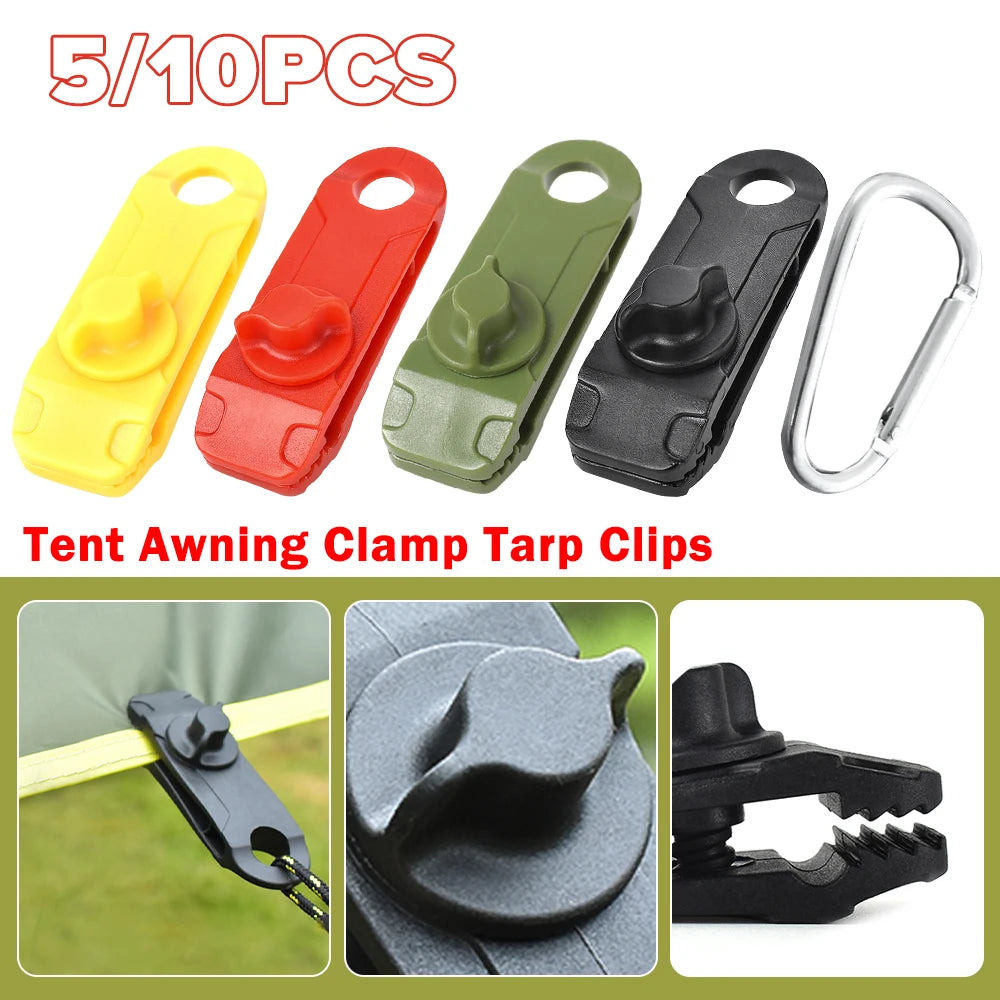 10PC Awning Clamp Tarp Clips Heavy Duty Fasteners for Camping