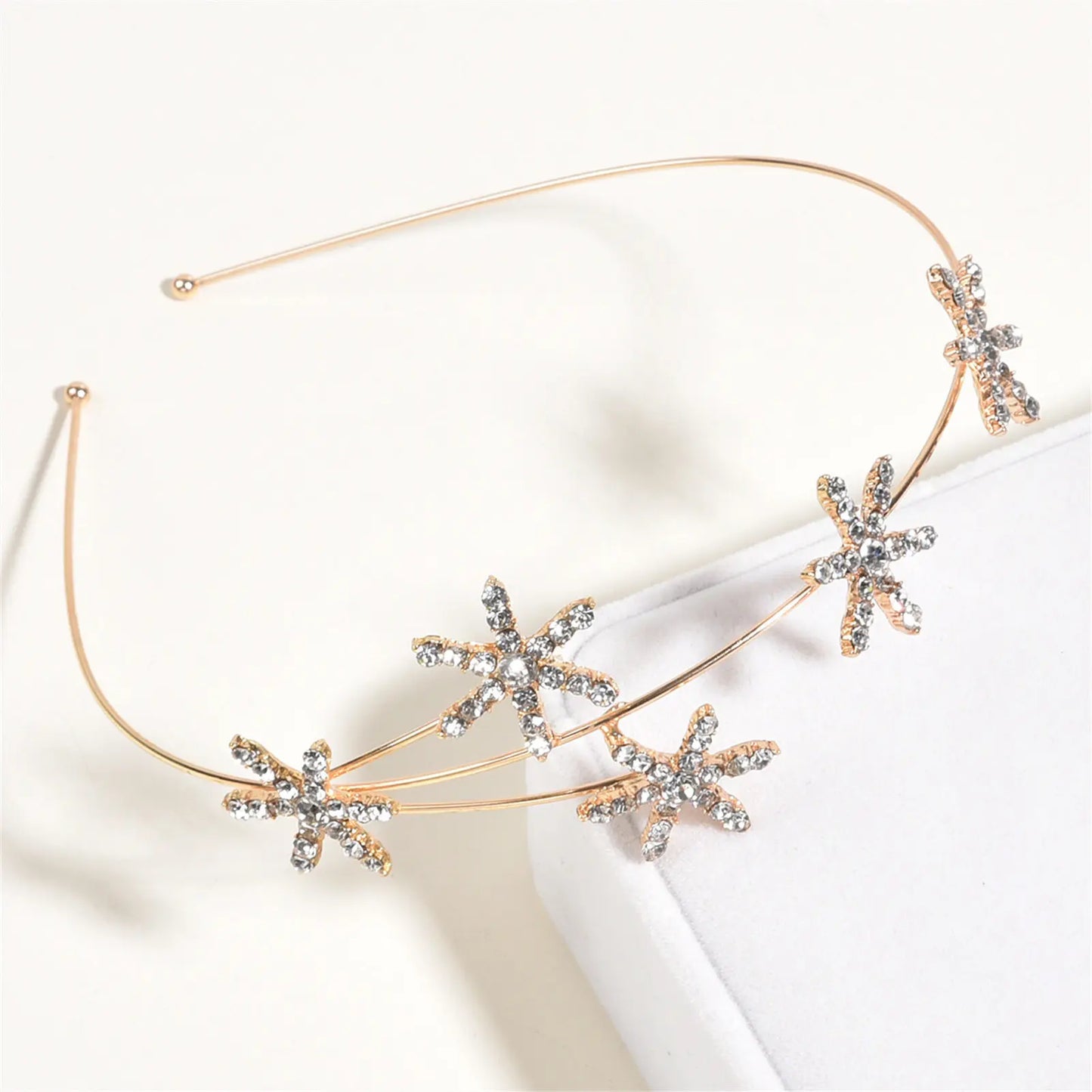 Wedding Crown Hair Jewelry - Double Layer Crystal Star Headpiece with Rhinestones Style 6