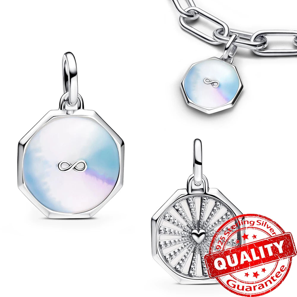 Elegant 925 Sterling Silver Ocean Themed Pendant Charm for Jewelry FCC413