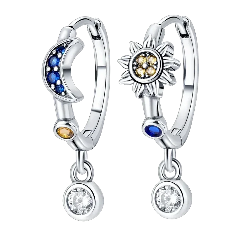 Luxury 925 Sterling Silver Chunky Hoop Earrings with Big Heart Zircon Accents for Women Wedding Party Jewelry Gifts