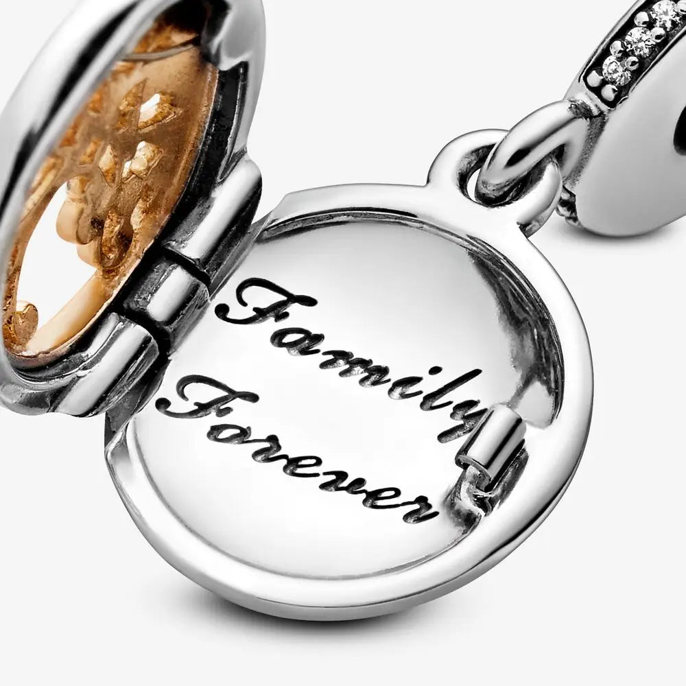925 Sterling Silver Loving Grandma Family Tree Charm