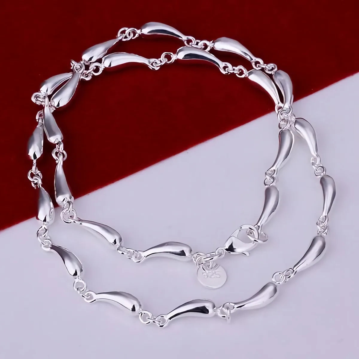 Elegant 925 Sterling Silver Water Drop Jewelry Set for Women Fashion Wedding Party Gifts