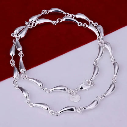 Elegant 925 Sterling Silver Water Drop Jewelry Set for Women Fashion Wedding Party Gifts