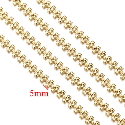 Gold Plated Stainless Steel Chain for DIY Jewelry Crafting Necklace Bracelet Anklet 1 Meter