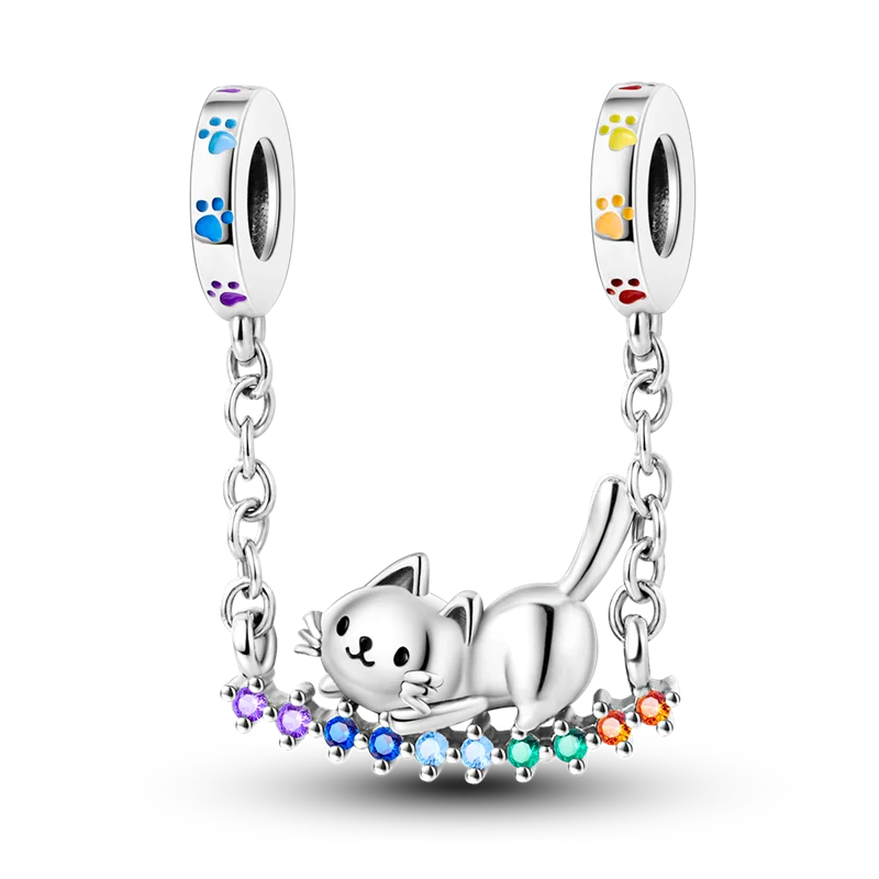 Pink Butterfly Luminous Firefly Dangle Charms 925 Sterling Silver Beads for DIY Jewelry KTC827