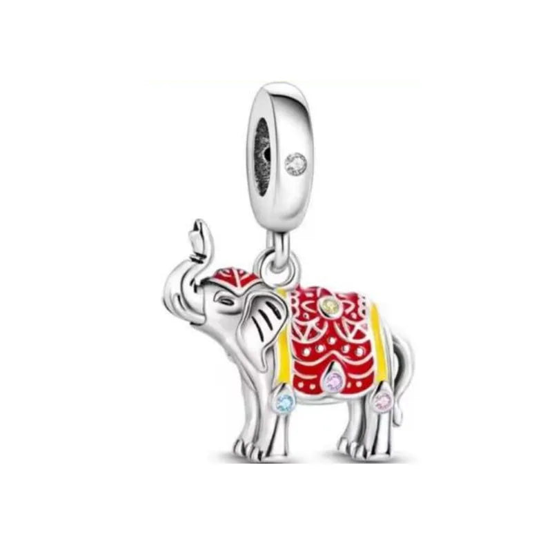 SilverSparkle Animal Skull Pendant for DIY Jewelry Bracelets B4891