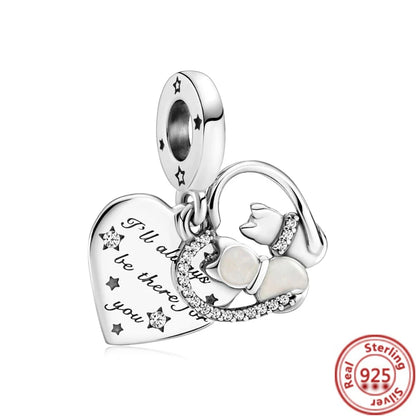 Sterling Silver Animal Charm Beads for Bracelets Featuring Unicorns, Squirrels, Elephants, Owls, Cats, Dogs, Lions, Bears and Rabbits Y832