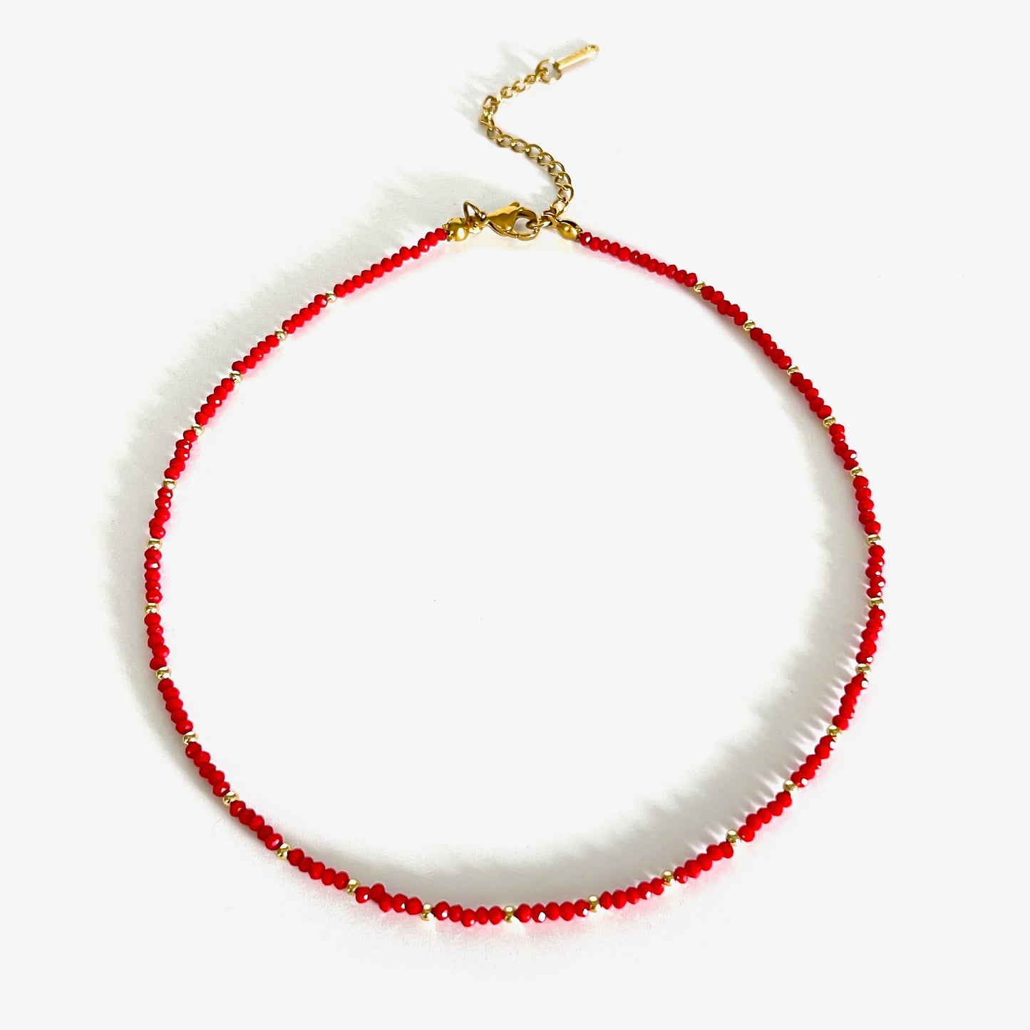 PerisBox Boho Colorful Acrylic Beaded Necklace with 18K Gold Plated Solid Fish Pendant Waterproof Stackable Jewelry for Women
