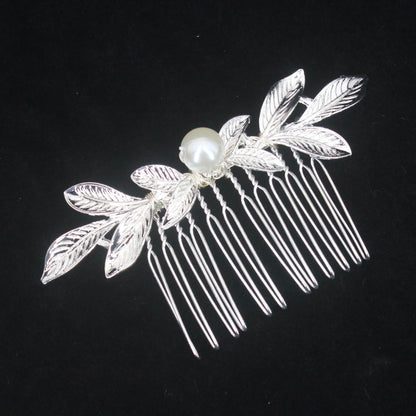 Bridal Crystal Hair Comb - Elegant Hair Clips & Pins for Brides Handmade Silver