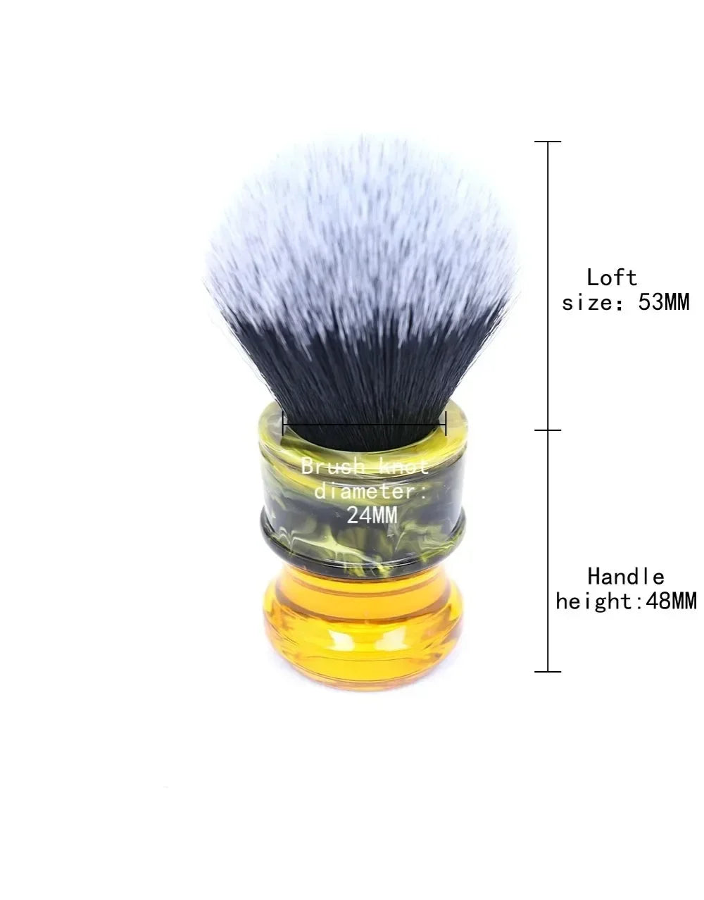 Yaqi 24MM Sagrada Familia Tuxedo Synthetic Shaving Brush Resin Handle