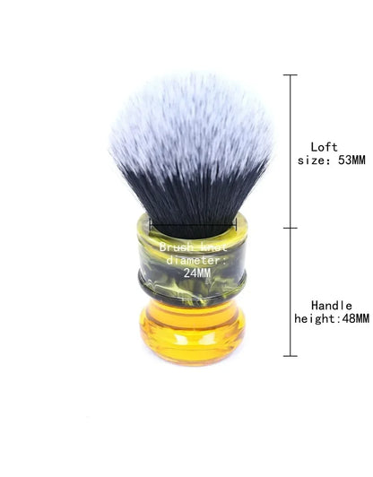 Yaqi 24MM Sagrada Familia Tuxedo Synthetic Shaving Brush Resin Handle