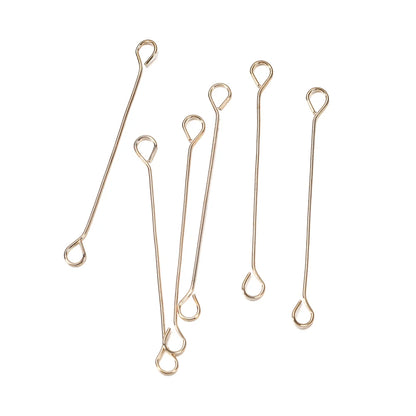 Stainless Steel Double Eye Pin Earrings Set for DIY Jewelry Making and Handcraft Supplies