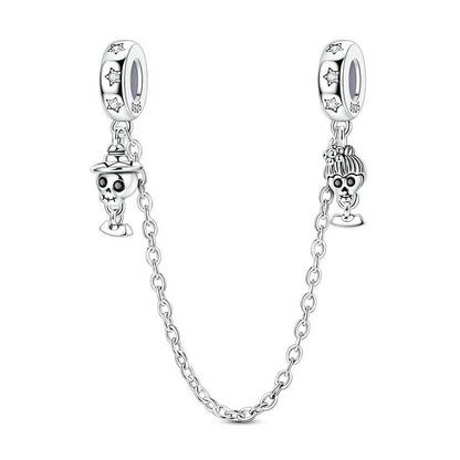 925 Sterling Silver Clover Daisy Star Moon Pavé Safety Chain Bow Necklace and Bracelet Set Luxury Fine Jewelry for Women