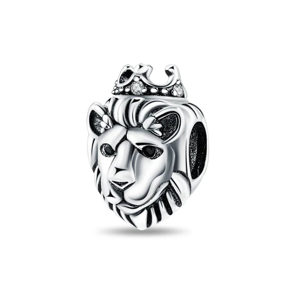 Original 925 Silver Dragon Pig Lion Penguin Charm Bead Jewelry for Women PYC3214