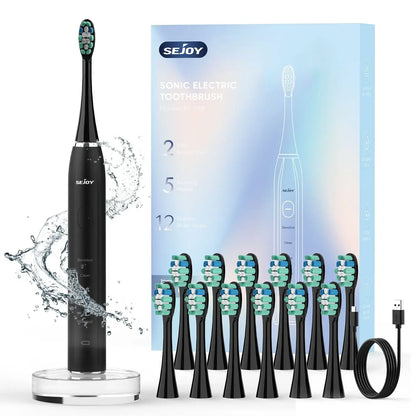 Sejoy Sonic Electric Toothbrush for Adults Rechargeable 5 Modes Black United States