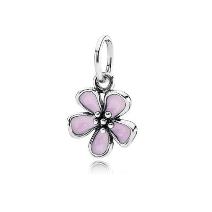 Spring Butterfly Heart Enamel Flower Charm Bead for Bracelets and Necklaces