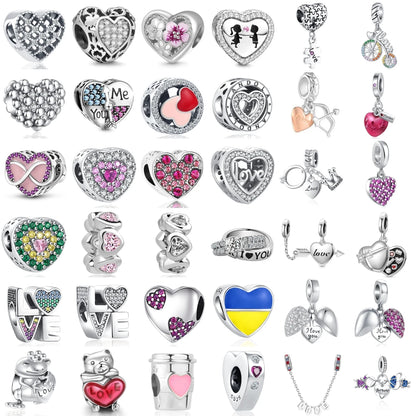 925 Sterling Silver Love Arrow Double Ring Charm for Wedding Anniversary Jewelry