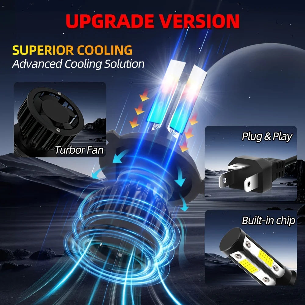 Universal Car LED Headlights 160W Low High Beam H7 H4 H11 H13 9005 9006 9004 9007 9012 Spotlights for All Vehicles