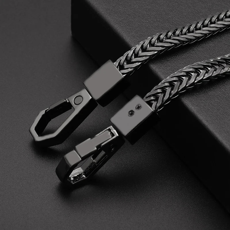 Unisex Foxtail Waist Chain Punk Rock Metal Wallet Belt for Fashionable Jeans Accessories