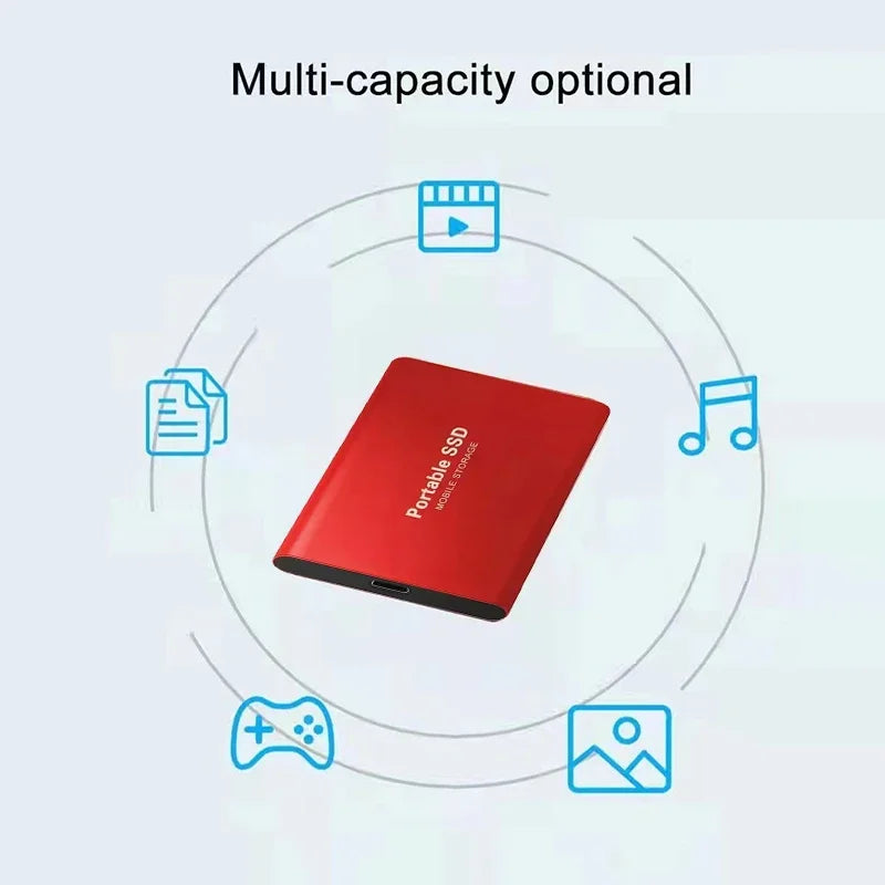 AEVYVKV 2TB Portable External SSD High Speed USB 3.1 Type-C Hard Drive Compatible with PC Mac Xbox One Phone