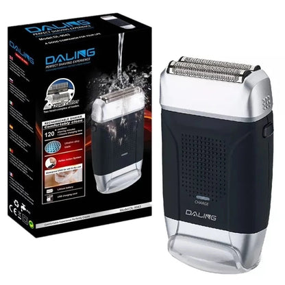 Powerful Electric Shaver for Men Wet Dry Rechargeable USB Razor with Stainless Steel Blades and Fast Charging