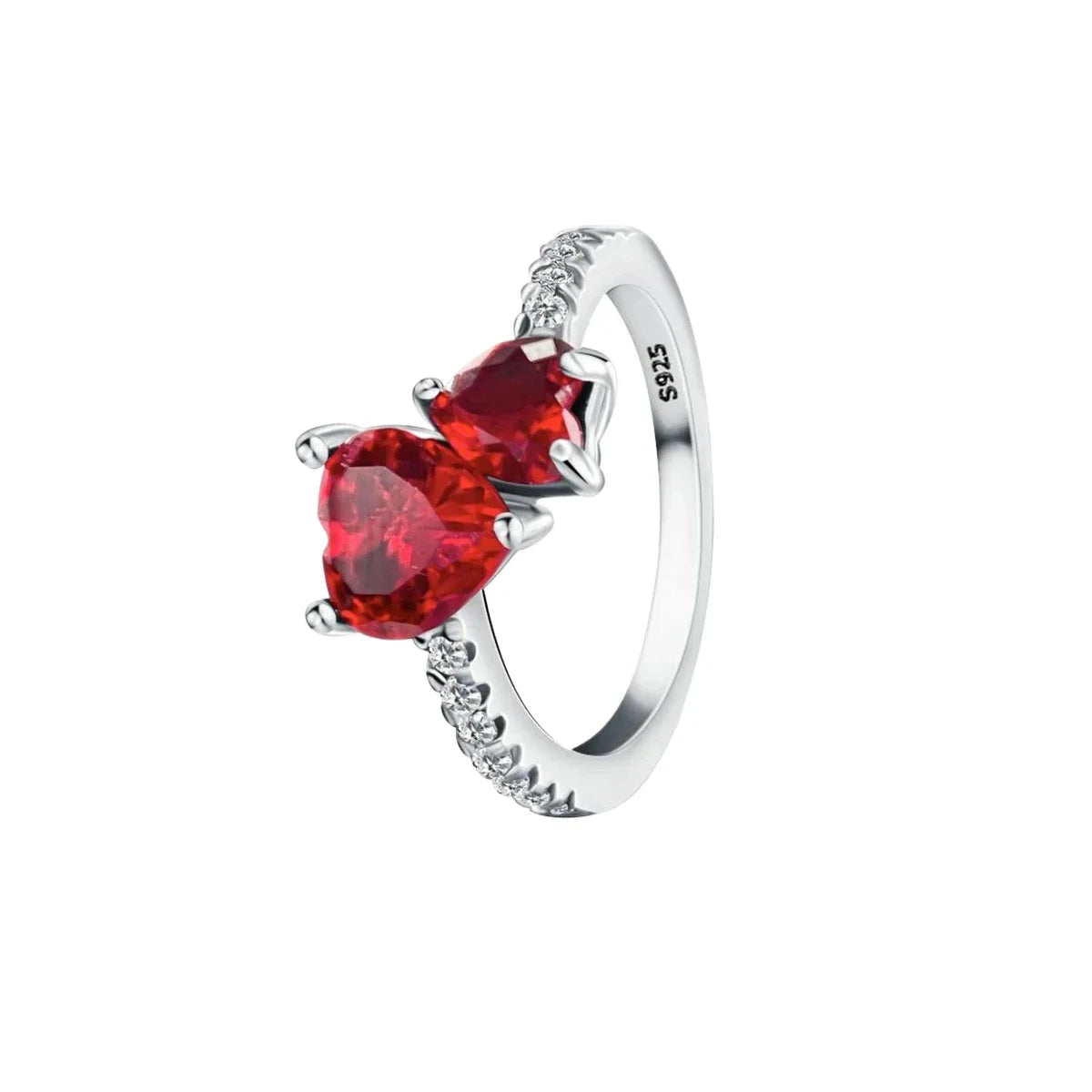 Original 925 Sterling Silver Heart Crown Bow Moon Shell Colorful Crystal Ring for Women Fine Jewelry Gift XR185