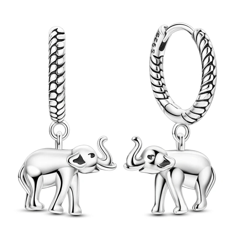 925 Sterling Silver Zirconia Hoop Earrings for Women Engagement Birthday Gift KTE449