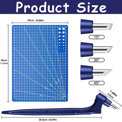 CraftPro 360° Rotating Cutting Pen - Durable Stainless Steel Blades for Effortless DIY Art Projects