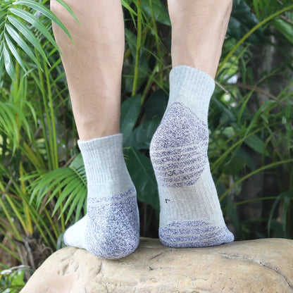 3 Pairs Unisex Thick Sole Moisture Wicking Running Socks