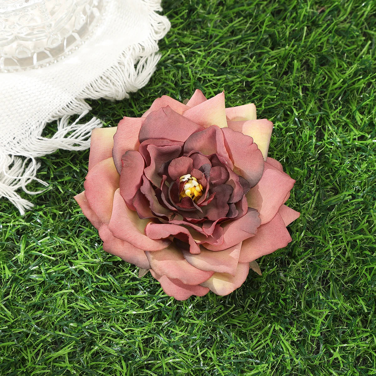 Awaytr Hawaiian Flower Hair Clip for Women and Girls - Romantic Bohemian Floral Side Bangs Accessory