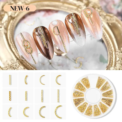 Resin Filling Metal Rivet Moon Stars Nail Art Decorations Mixed Beach Ocean Style Jewelry DIY Charms XY-NEW-6