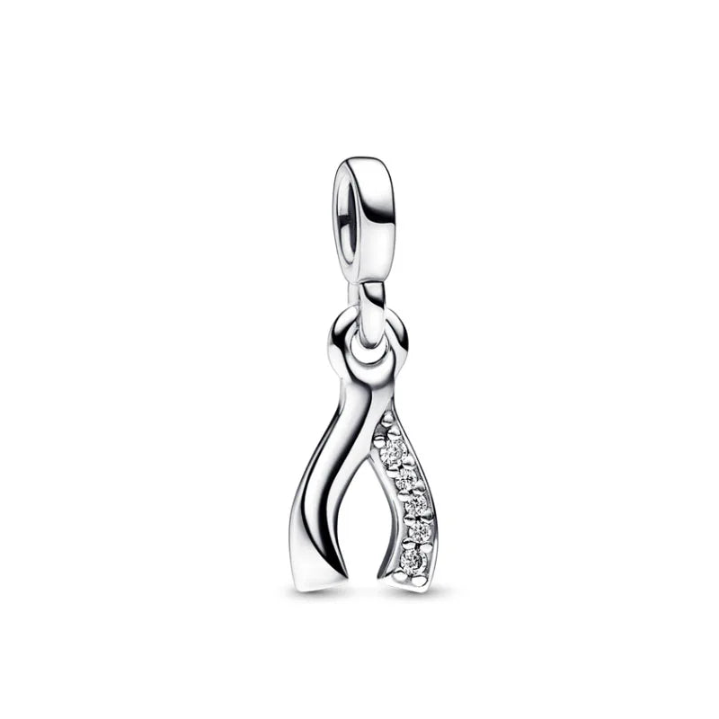 2025 Hot Selling 925 Silver ME Series Golden Tooth Elephant Pendant for European Original ME Bracelet DIY Charm Jewelry