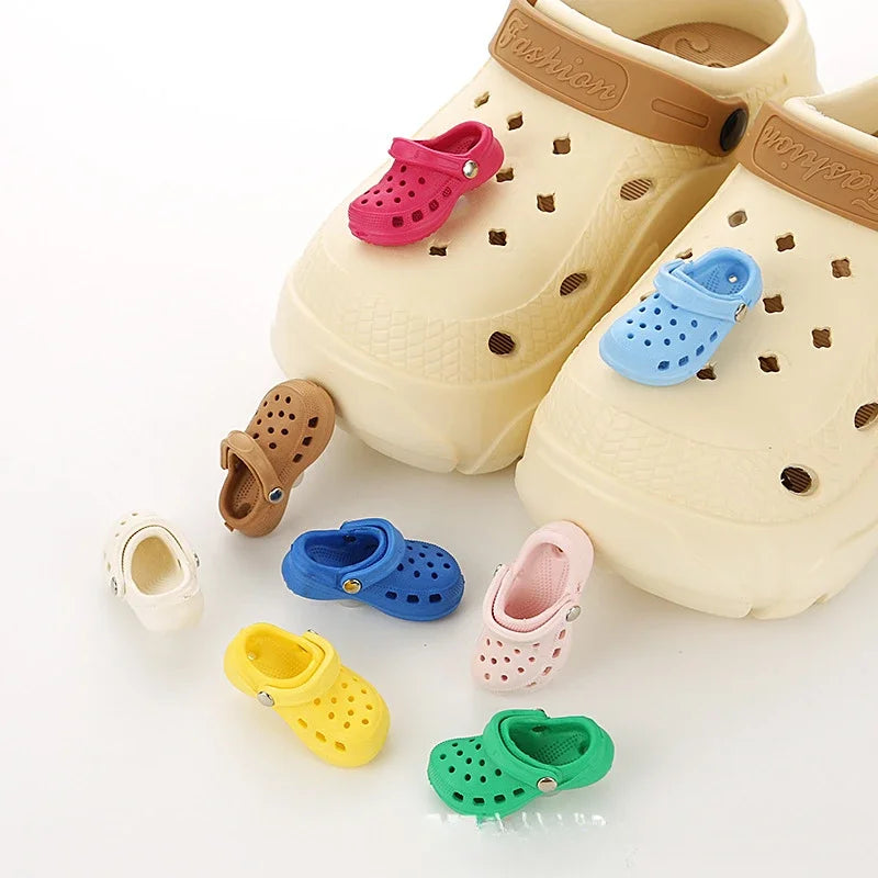 3D Mini Shoe Shape PVC Charms for Women Beach Bags and Sandals Fun DIY Decorations