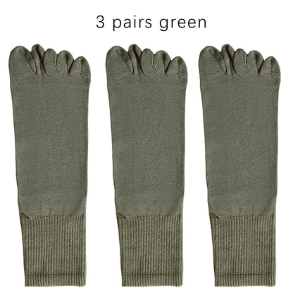 Mens Split Toe Cotton Crew Socks Moisture Wicking Freshness