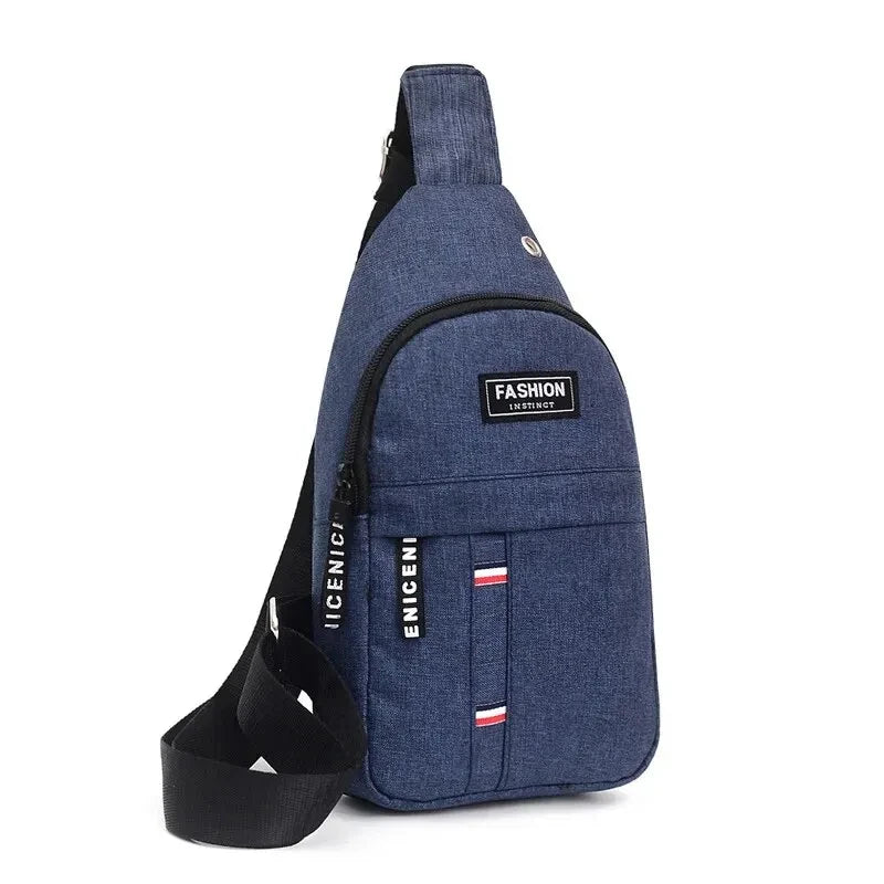 Men's Waterproof Fanny Pack with Adjustable Strap for Travel blue