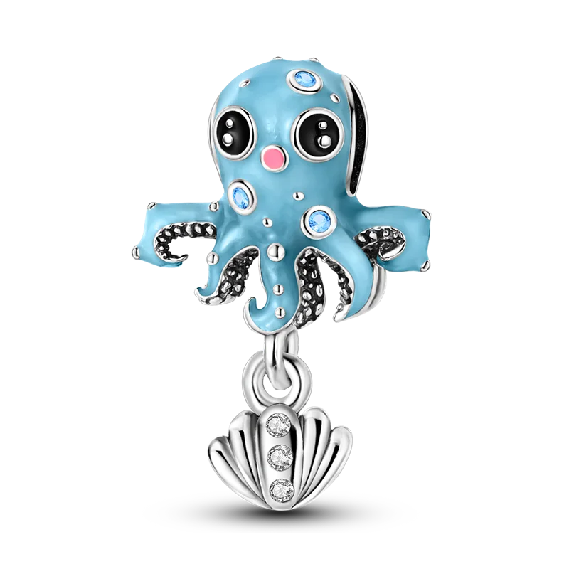 925 Sterling Silver Sea Turtle Dangle Charm For Bracelet