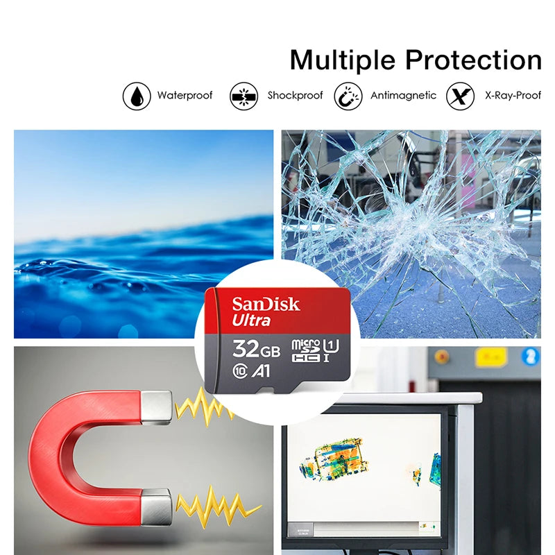 Ultra MicroSD Memory Card 128GB 256GB 512GB A1 Class 10 High Speed Flash Card for Phones Tablets and Digital Devices