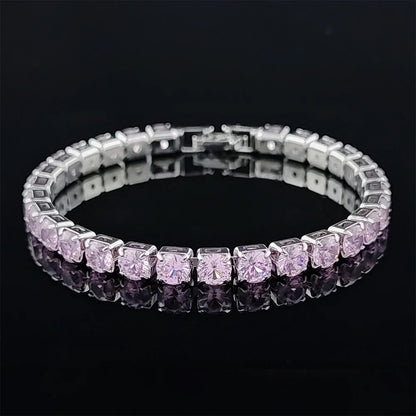 Elegant Sterling Silver CZ Tennis Bracelet for Women Wedding Fashion Jewelry