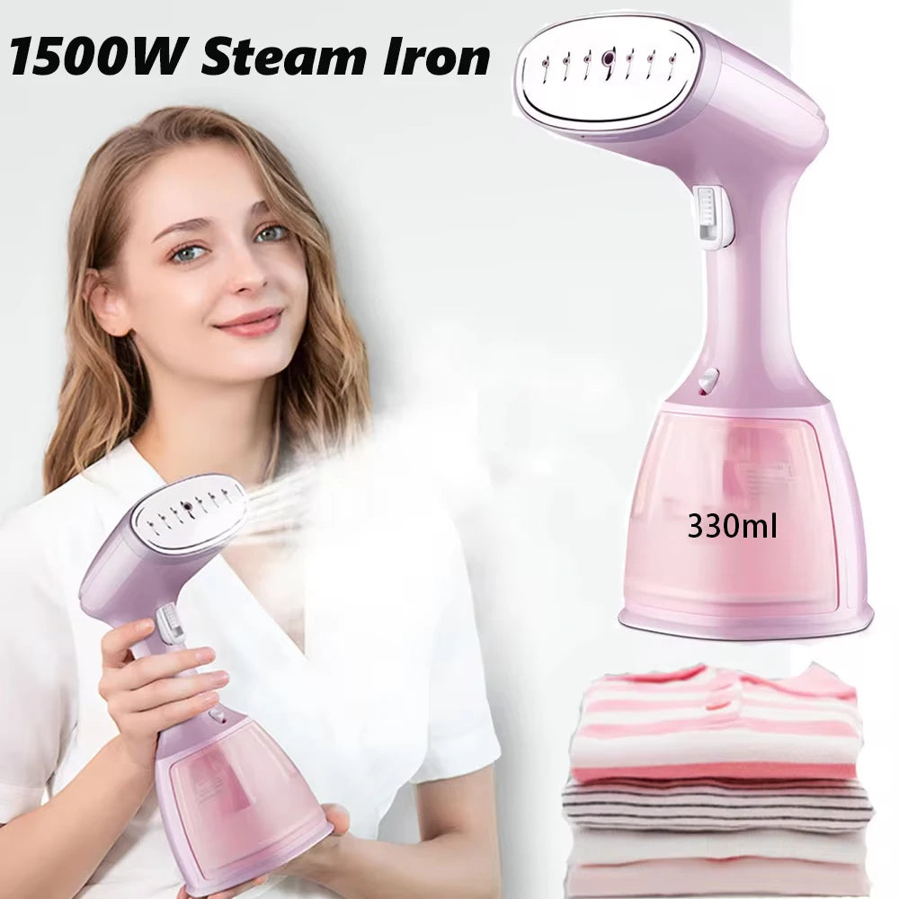 1500W Handheld Garment Steamer For Clothes 330ml Portable Electric Steam Iron For Travel Use