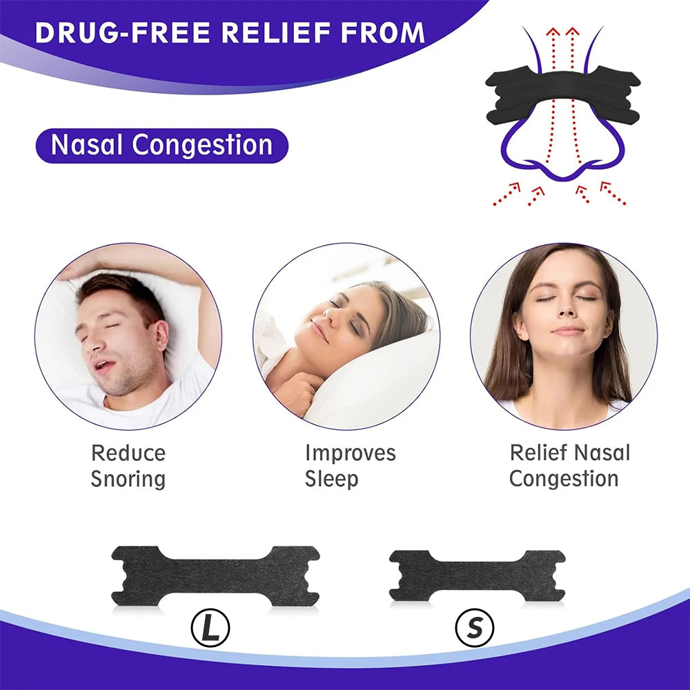 Black Nose Strips Extra Strength Anti Snoring Nasal Strips for Adults and Children 90 60 30 Pack for Better Sleep and Non Invasive Snore Relief