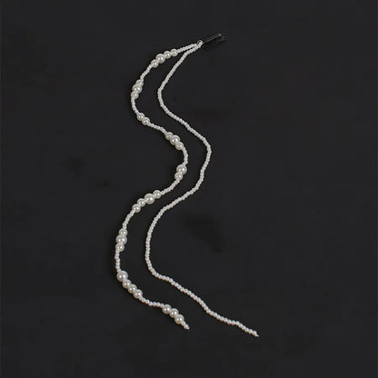 Elegant Pearl Braided Hairpin Headband for Women Weddings and Parties