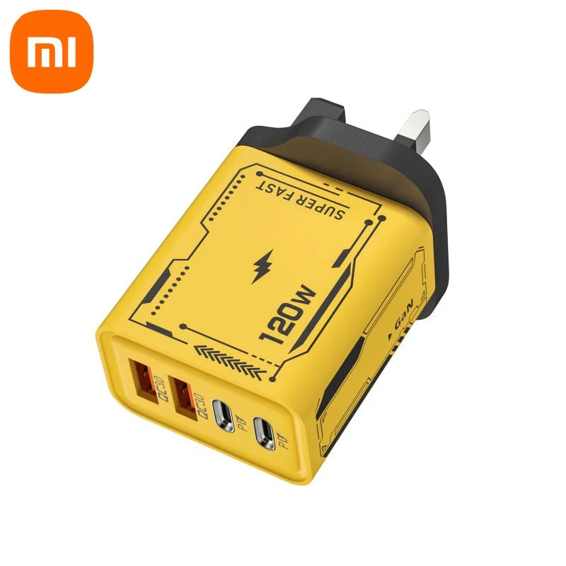 Xiaomi 120W Ultra Fast GaN USB C Charger Quick Charge 3.0 Type C Power Adapter For iPhone Samsung And Xiaomi