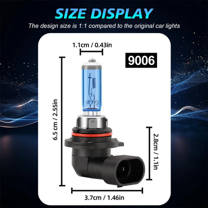 High Performance Halogen Headlight Bulbs Combo for Accord 1995 to 2012 9005 High Beam and 9006 Low Beam Plug and Play 6000K Bright Light
