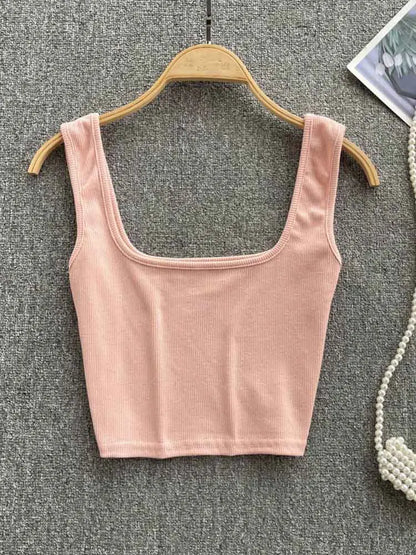 Women Backless Y2K Slim Fit Crop Tank Top Sleeveless