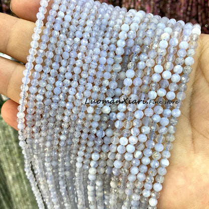 Elegant Faceted Aquamarine Beads for DIY Jewelry Making Bracelet Accessories